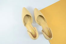 Load image into Gallery viewer, d&#39;Orsay Suede Heels Cream - La Pelle Store
