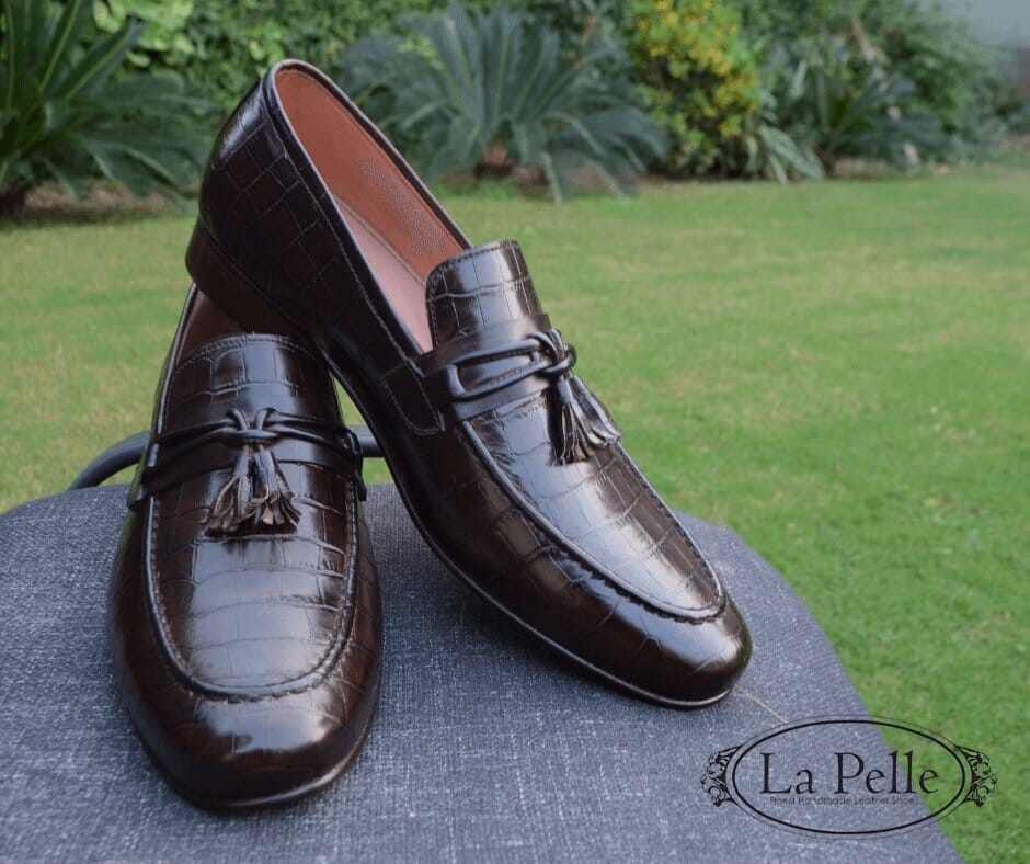 LP-403 Croc Leather: Tassel - La Pelle Store